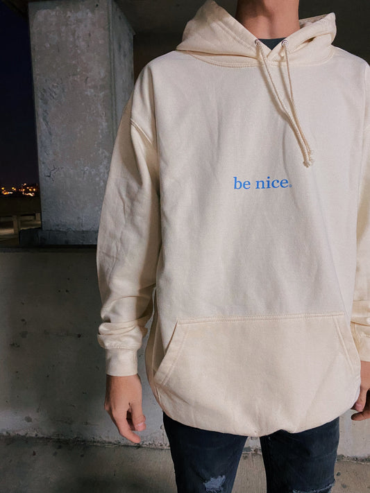 be nice hoodie - vanilla